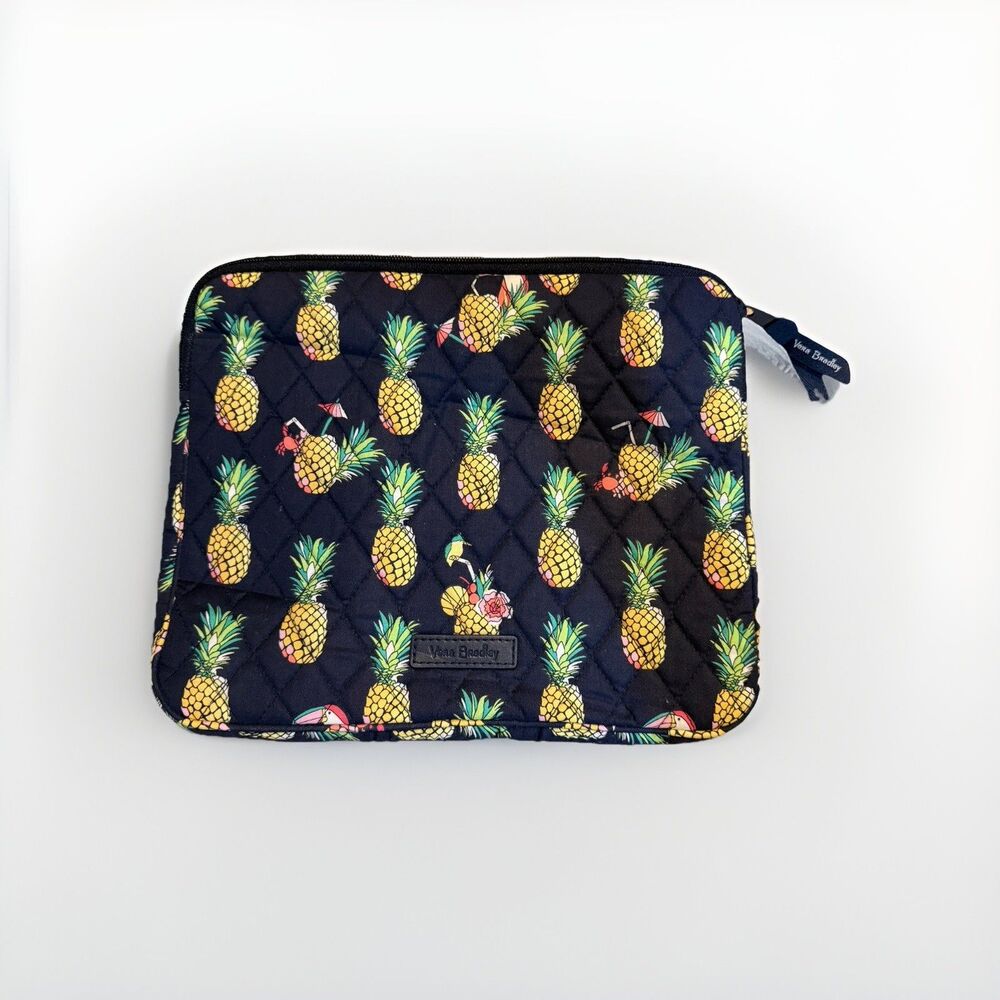 Vera Bradley Toucan Pineapple Party Laptop or Notebook Zippered Sleeve 11”x9”